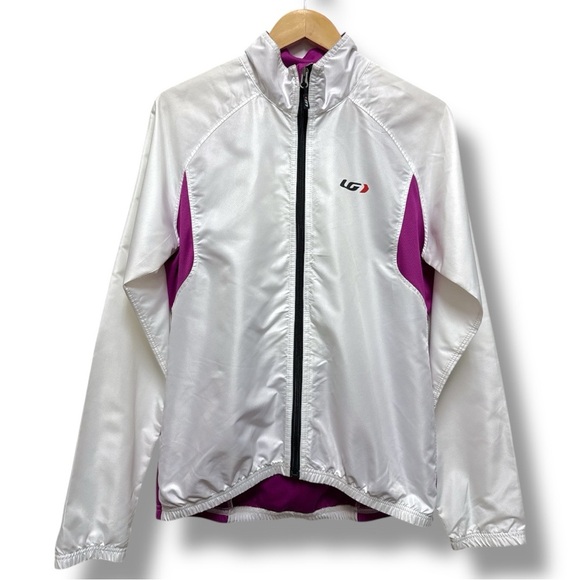 Louis Garneau White and Pink Modesto II Cycling Jacket Technical Jacket - Picture 1 of 16